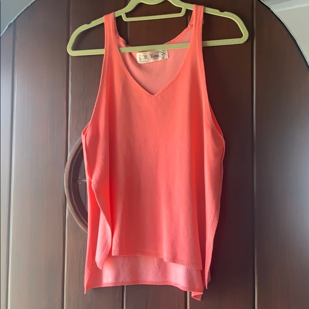 M. Rena Coral Open Side Top
